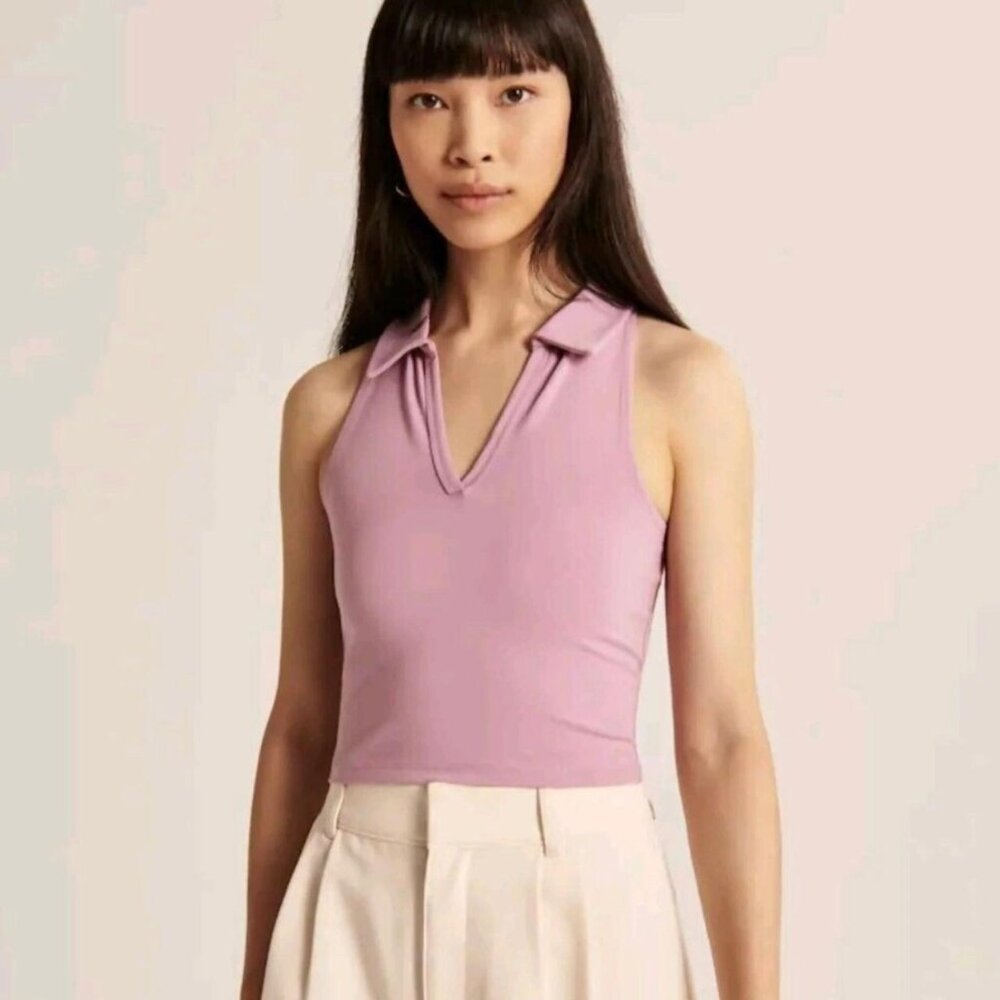 Abercrombie & Fitch Soft Collared Tank